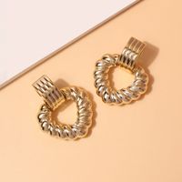 1 Pair British Style Heart Shape Frill Plastic/resin Earrings main image 3