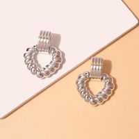 1 Par Estilo Británico Forma De Corazón Lechuguilla Plástico/resina Aretes sku image 7