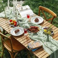 Vacances Couleur Unie Polyester Chemin De Table main image 3