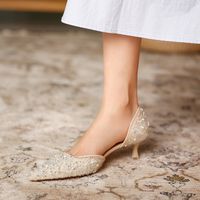 Women's Elegant Solid Color Rhinestone Point Toe Pumps main image 2