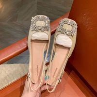 Women's Elegant Solid Color Square Toe Wedge Sandals sku image 10