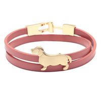 Mode Simple Creux En Forme De Coeur Double-couche En Alliage Pu Bracelet sku image 1