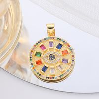 Classic Style Streetwear Animal Round Elephant Copper Plating Inlay Zircon 18k Gold Plated Charms main image 4