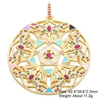 Classic Style Streetwear Animal Round Elephant Copper Plating Inlay Zircon 18k Gold Plated Charms sku image 40