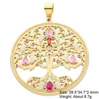 Classic Style Streetwear Animal Round Elephant Copper Plating Inlay Zircon 18k Gold Plated Charms sku image 31