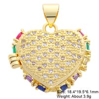 Classic Style Streetwear Animal Round Elephant Copper Plating Inlay Zircon 18k Gold Plated Charms sku image 26