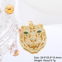 Classic Style Streetwear Animal Round Elephant Copper Plating Inlay Zircon 18k Gold Plated Charms sku image 38
