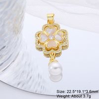 Classic Style Streetwear Animal Round Elephant Copper Plating Inlay Zircon 18k Gold Plated Charms sku image 33