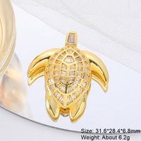 Classic Style Streetwear Animal Round Elephant Copper Plating Inlay Zircon 18k Gold Plated Charms sku image 34