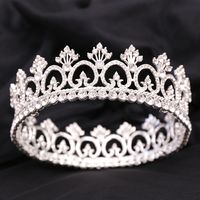 Elegant Shiny Crown Solid Color Alloy Rhinestone Crown main image 3