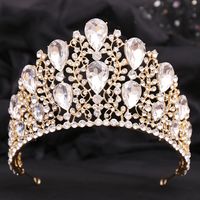 Romantique Brillant Les Gouttelettes D'eau Couronne Alliage Strass Couronne sku image 3