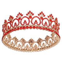 Elegant Shiny Crown Solid Color Alloy Rhinestone Crown main image 5