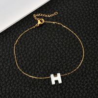 Simple Style Letter Stainless Steel Shell Wholesale Bracelets main image 3
