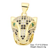 Classic Style Streetwear Animal Round Elephant Copper Plating Inlay Zircon 18k Gold Plated Charms sku image 9