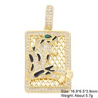 Classic Style Streetwear Animal Round Elephant Copper Plating Inlay Zircon 18k Gold Plated Charms sku image 30