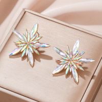1 Pair Luxurious Shiny Pentagram Inlay Arylic Alloy Artificial Gemstones Ear Studs main image 3