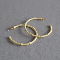1 Pair Simple Style Color Block Patchwork Copper Earrings sku image 1