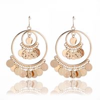 1 Pair Ethnic Style Sequins Plating Alloy Drop Earrings main image 1