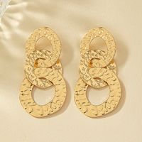 1 Paire Style Simple Cercle Placage Métal Boucles D'oreilles main image 5