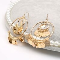 1 Pair Ethnic Style Sequins Plating Alloy Drop Earrings main image 2