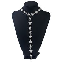 Star Alloy Inlay Artificial Diamond Women's Pendant Necklace sku image 1