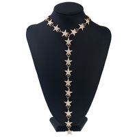 Star Alloy Inlay Artificial Diamond Women's Pendant Necklace sku image 2