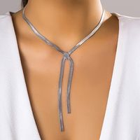 Simple Style Solid Color Copper Gold Plated Necklace In Bulk sku image 4
