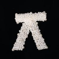 Women's Lady Bow Knot Alloy Cloth Pearl Braid Inlay Artificial Pearls Hair Clip main image 3