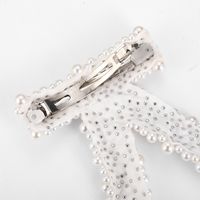 Women's Lady Bow Knot Alloy Cloth Pearl Braid Inlay Artificial Pearls Hair Clip main image 2