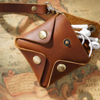 Unisex Solid Color Leather Hidden Buckle Coin Purses main image 2