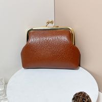 Women's Solid Color Polyester Lock Clasp Coin Purses sku image 4