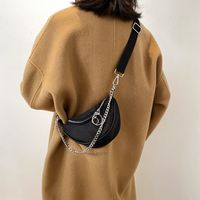 Women's Small Oxford Cloth Solid Color Streetwear Dumpling Shape Zipper Crossbody Bag main image 5