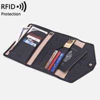 Unisex Business Basic Classic Style Solid Color Pu Leather Rfid Passport Holders main image 5