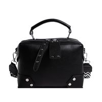 Women's Small Pu Leather Waves Solid Color Streetwear Square Zipper Square Bag sku image 1