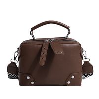 Women's Small Pu Leather Waves Solid Color Streetwear Square Zipper Square Bag sku image 6