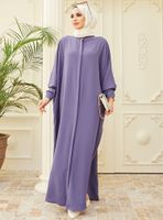 Muslim Robe Abaya Clothing Muslim Fashion Batwing Sleeve Long Southeast Asia Cross-border Foreign Trade sku image 1