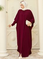 Muslim Robe Abaya Clothing Muslim Fashion Batwing Sleeve Long Southeast Asia Cross-border Foreign Trade sku image 3