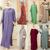 Muslim Robe Abaya Clothing Muslim Fashion Batwing Sleeve Long Southeast Asia Cross-border Foreign Trade main image 1