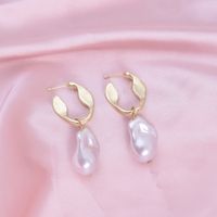 1 Pair Elegant Sweet Artistic Geometric Imitation Pearl Alloy Drop Earrings main image 2