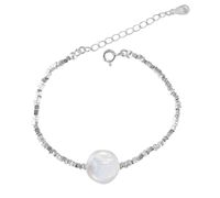 Lady Ball Freshwater Pearl Sterling Silver Plating Bracelets sku image 1