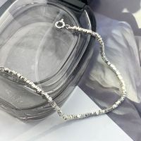 Elegant Geometric Solid Color Sterling Silver Plating Bracelets main image 4
