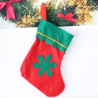 Christmas Classic Style Christmas Socks Cloth Party Hanging Ornaments sku image 1