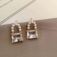 1 Pair Sweet Fruit Flower Plating Inlay Alloy Artificial Pearls Zircon Earrings sku image 7