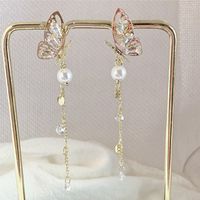 1 Pair Sweet Fruit Flower Plating Inlay Alloy Artificial Pearls Zircon Earrings sku image 21