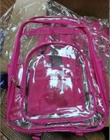 Pvc Solid Color Fashion Transparent Square Functional Backpack sku image 3