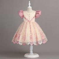 Princess Cute Color Block Polyester Girls Dresses sku image 15