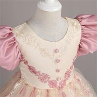 Prinzessin Süß Farbblock Polyester Mädchen Kleider main image 4