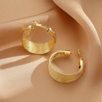 1 Pair Vintage Style Lady Geometric Heart Shape Plating Alloy Gold Plated Earrings main image 5