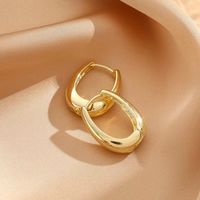 1 Pair Vintage Style Lady Geometric Heart Shape Plating Alloy Gold Plated Earrings main image 3