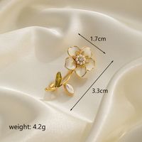 Vintage Style Roman Style Flower Copper Plating Inlay Pearl Women's Brooches 1 Piece sku image 1